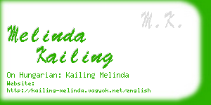 melinda kailing business card